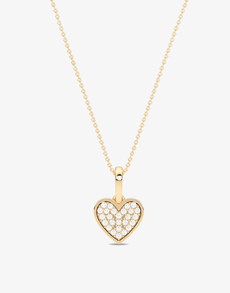 Wisiorek serce z brylantami na złotej łańcuszku, elegancka biżuteria od Venetia Jewels