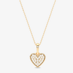 Wisiorek serce z brylantami na złotej łańcuszku, elegancka biżuteria od Venetia Jewels