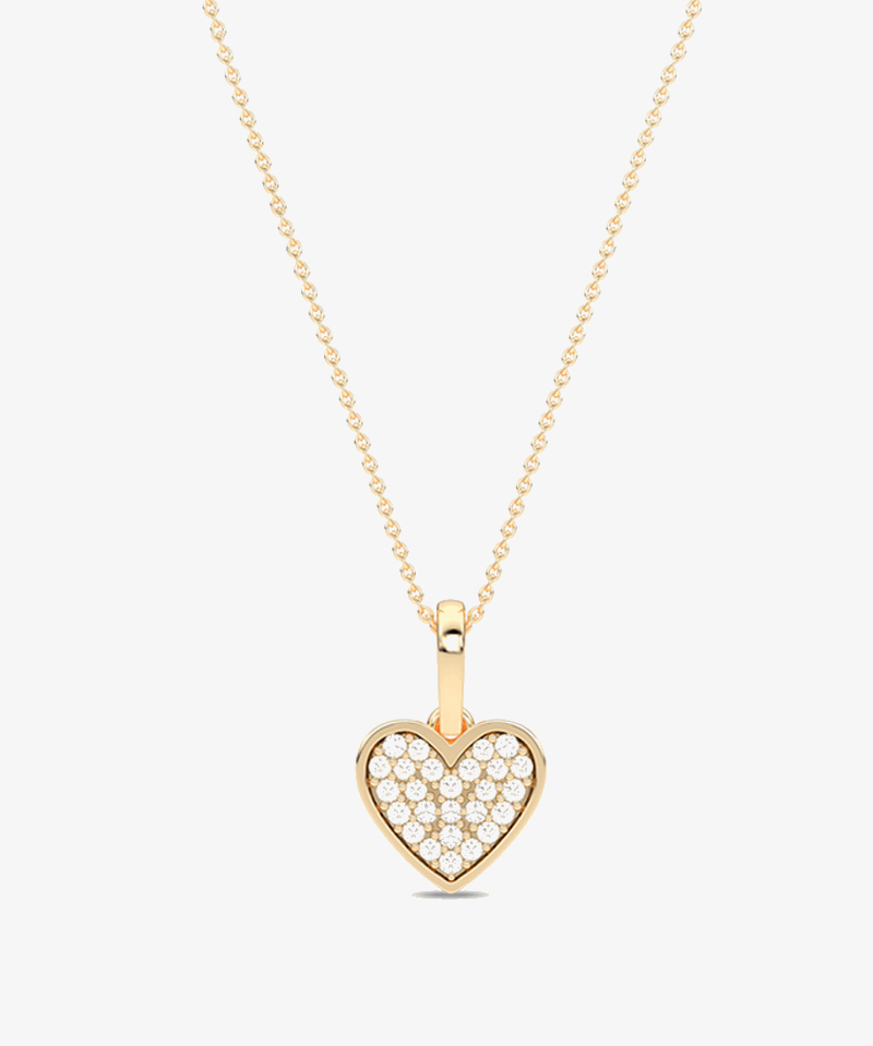 Wisiorek serce z brylantami na złotej łańcuszku, elegancka biżuteria od Venetia Jewels