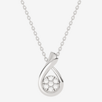 Wisiorek z brylantami od Venetia Jewels w srebrnej oprawie z pięknym wzorem kwiatowym