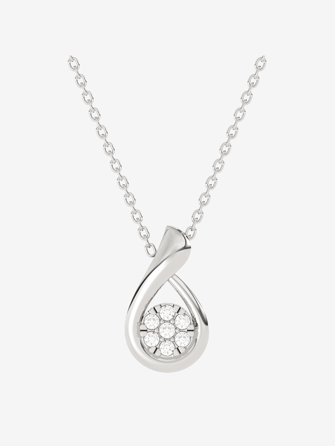 Wisiorek z brylantami od Venetia Jewels w srebrnej oprawie z pięknym wzorem kwiatowym