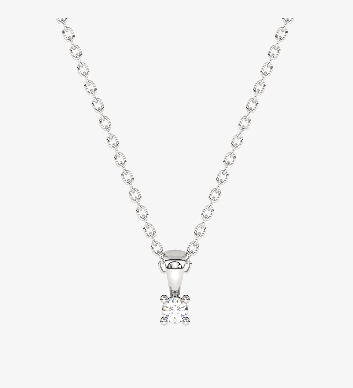 Wisiorek z brylantem na srebrnym łańcuszku idealny na wyjątkowe okazje