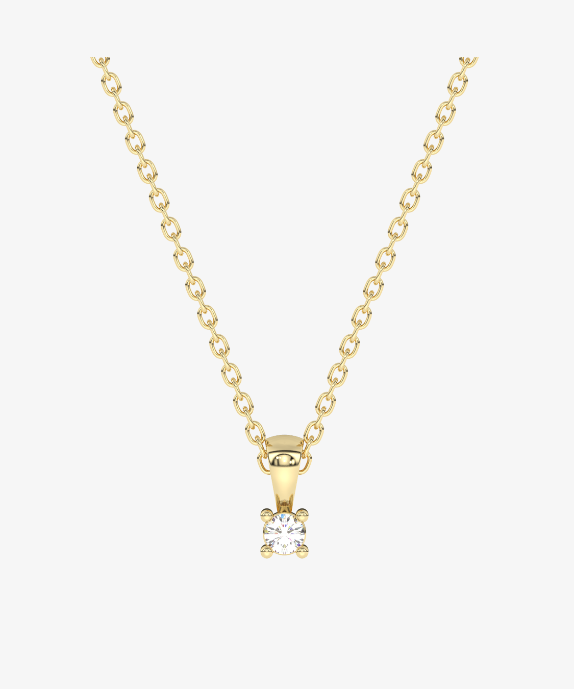 Wisiorek z brylantem od Venetia Jewels na złotej łańcuszku, elegancki i stylowy dodatek.