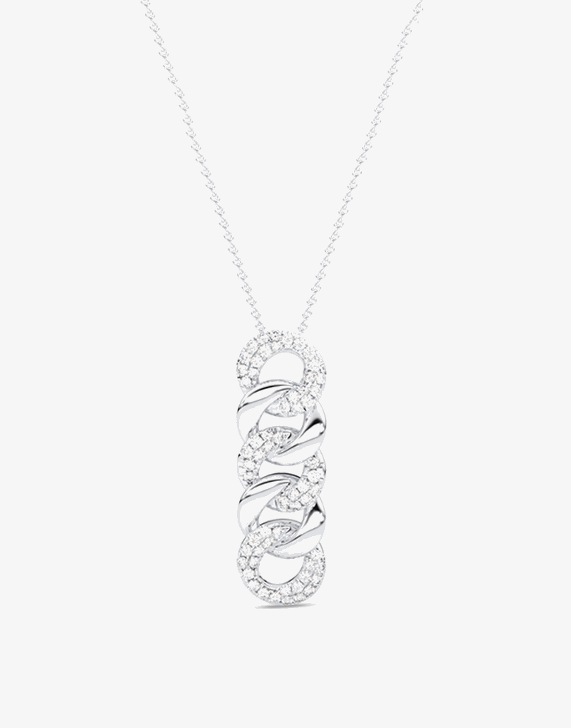 Wisiorek z ogniwami łańcucha złoto 14k zaprojektowany przez Venetia Jewels z eleganckim wzorem.