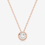 Złota zawieszka halo z brylantami na delikatnym łańcuszku od Venetia Jewels