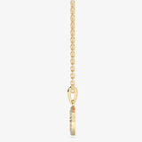 Zawieszka z brylantami złoto 14k zawieszona na złotej łańcuszku, elegancka biżuteria od Venetia Jewels