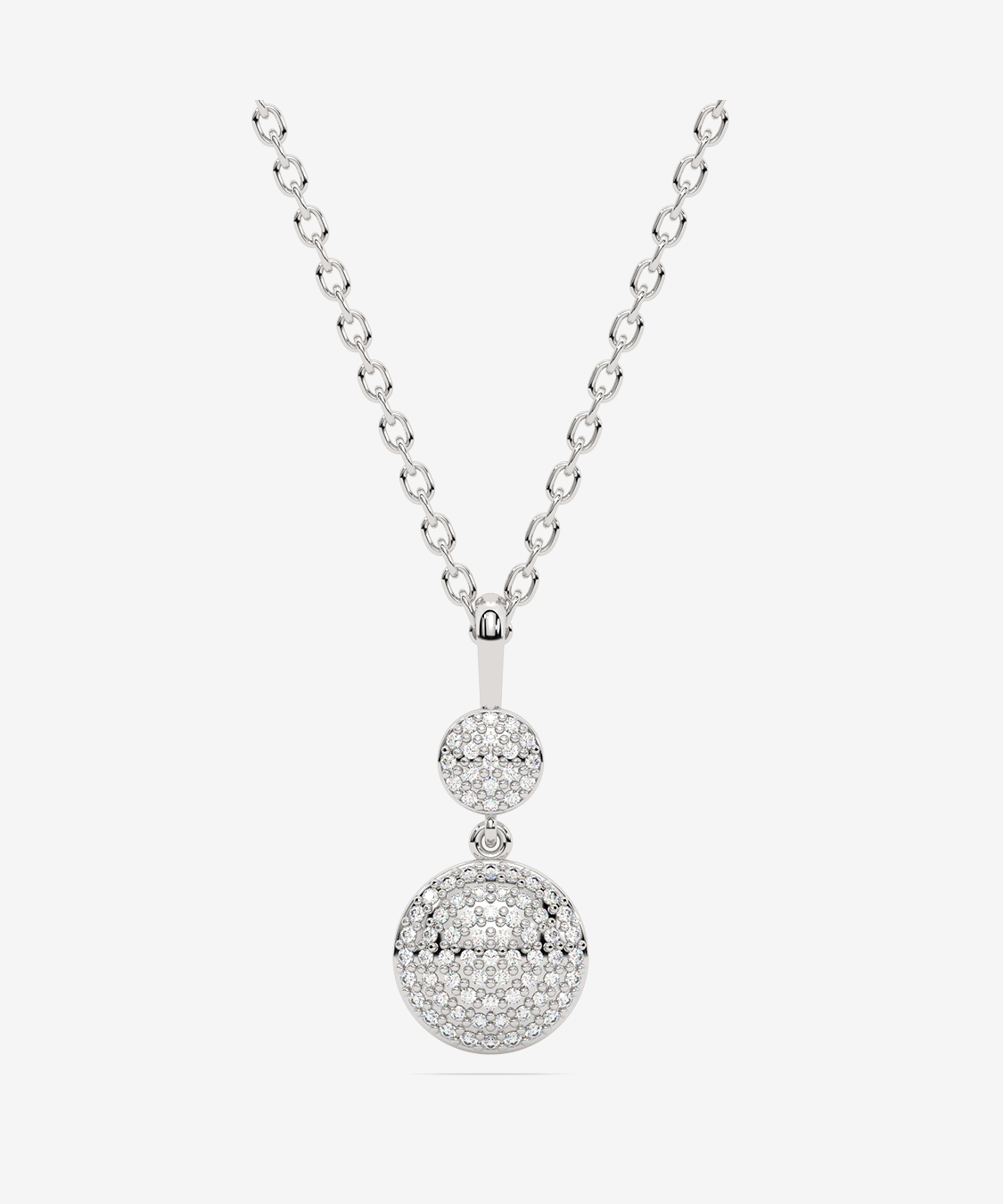 Zawieszka z brylantem kwiat na srebrnym łańcuszku, elegancka biżuteria od Venetia Jewels