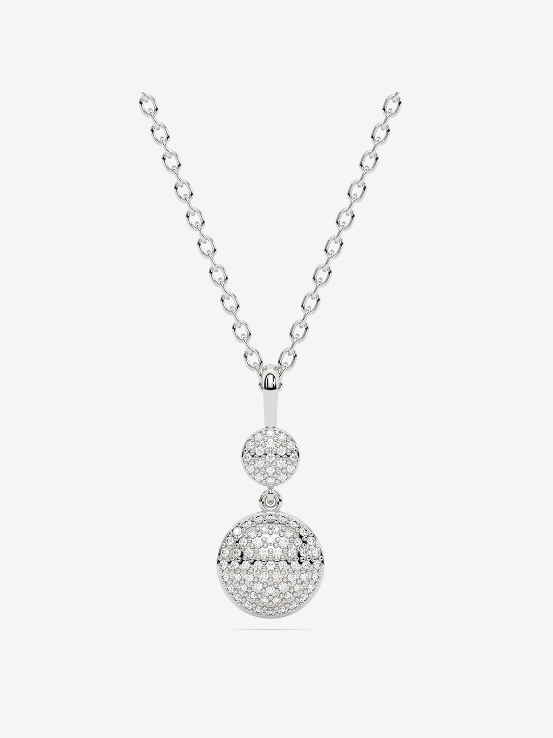 Zawieszka z brylantem kwiat na srebrnym łańcuszku, elegancka biżuteria od Venetia Jewels
