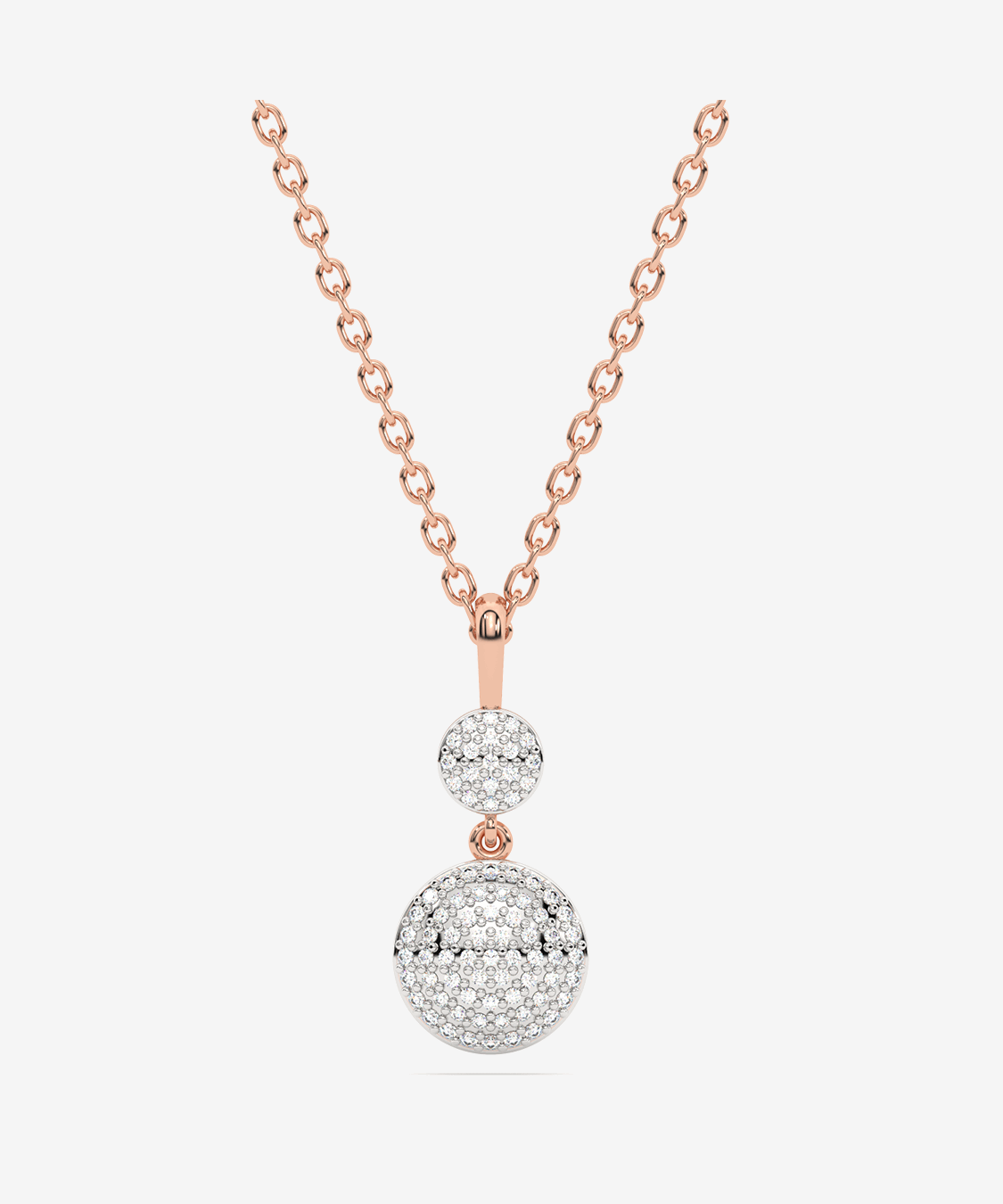 Zawieszka z brylantem kwiat w rosegold na delikatnym łańcuszku, idealna na wyjątkowe okazje