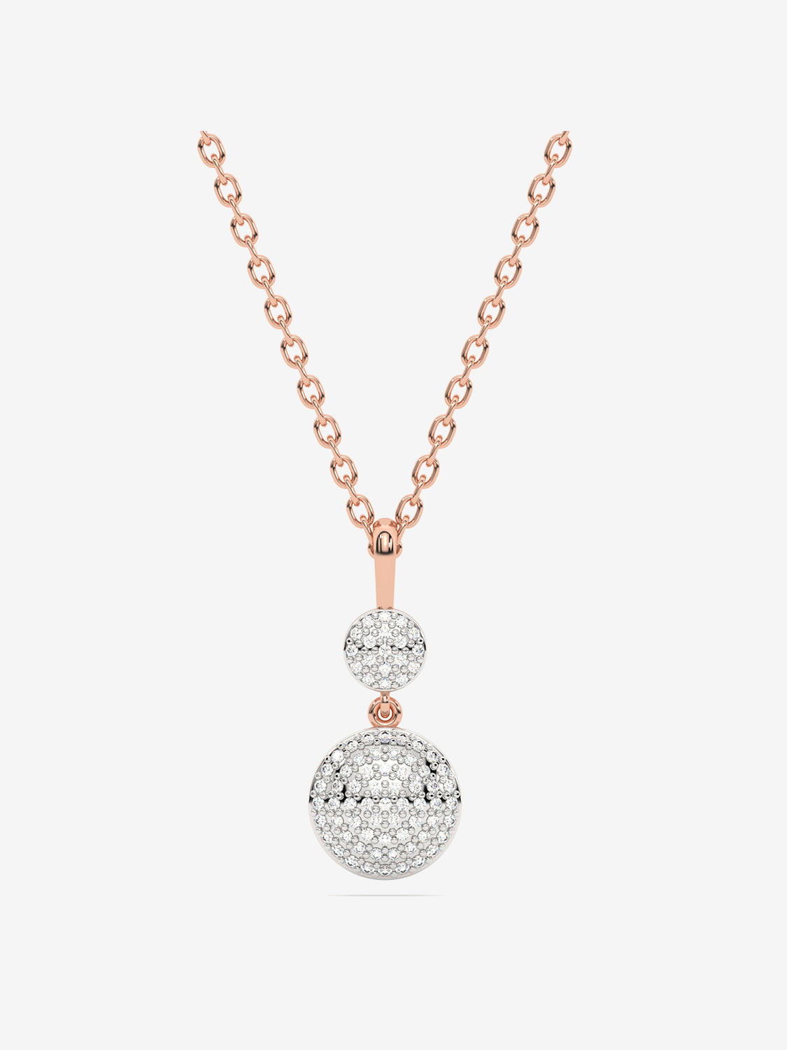 Zawieszka z brylantem kwiat w rosegold na delikatnym łańcuszku, idealna na wyjątkowe okazje