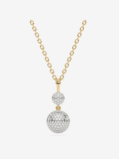 Złoty naszyjnik z zawieszką z brylantem kwiat, elegancki i modny dodatek od Venetia Jewels