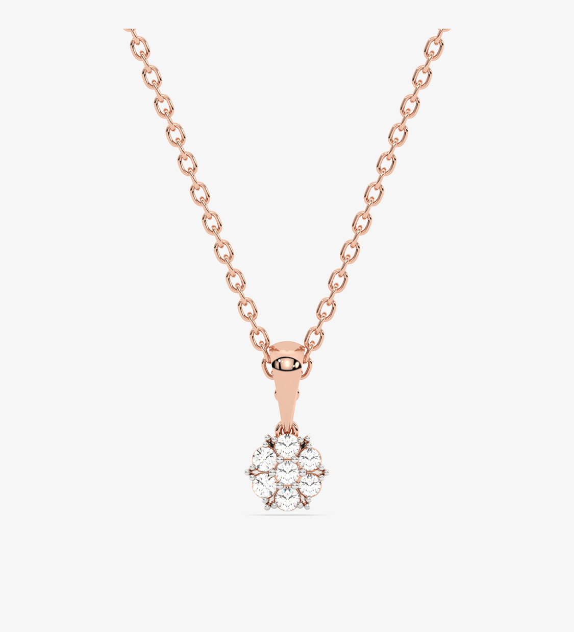 Złota naszyjnik z zawieszką z brylantem w kształcie kwiatu, idealny na wyjątkowe okazje