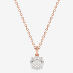 Wisiorek z brylantem od Venetia Jewels na różowej złotej łańcuszku, elegancka biżuteria do codziennych stylizacji