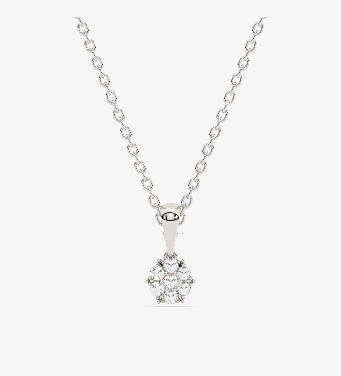 Srebrna necklace z zawieszką z brylantem w eleganckim stylu dla miłośników biżuterii