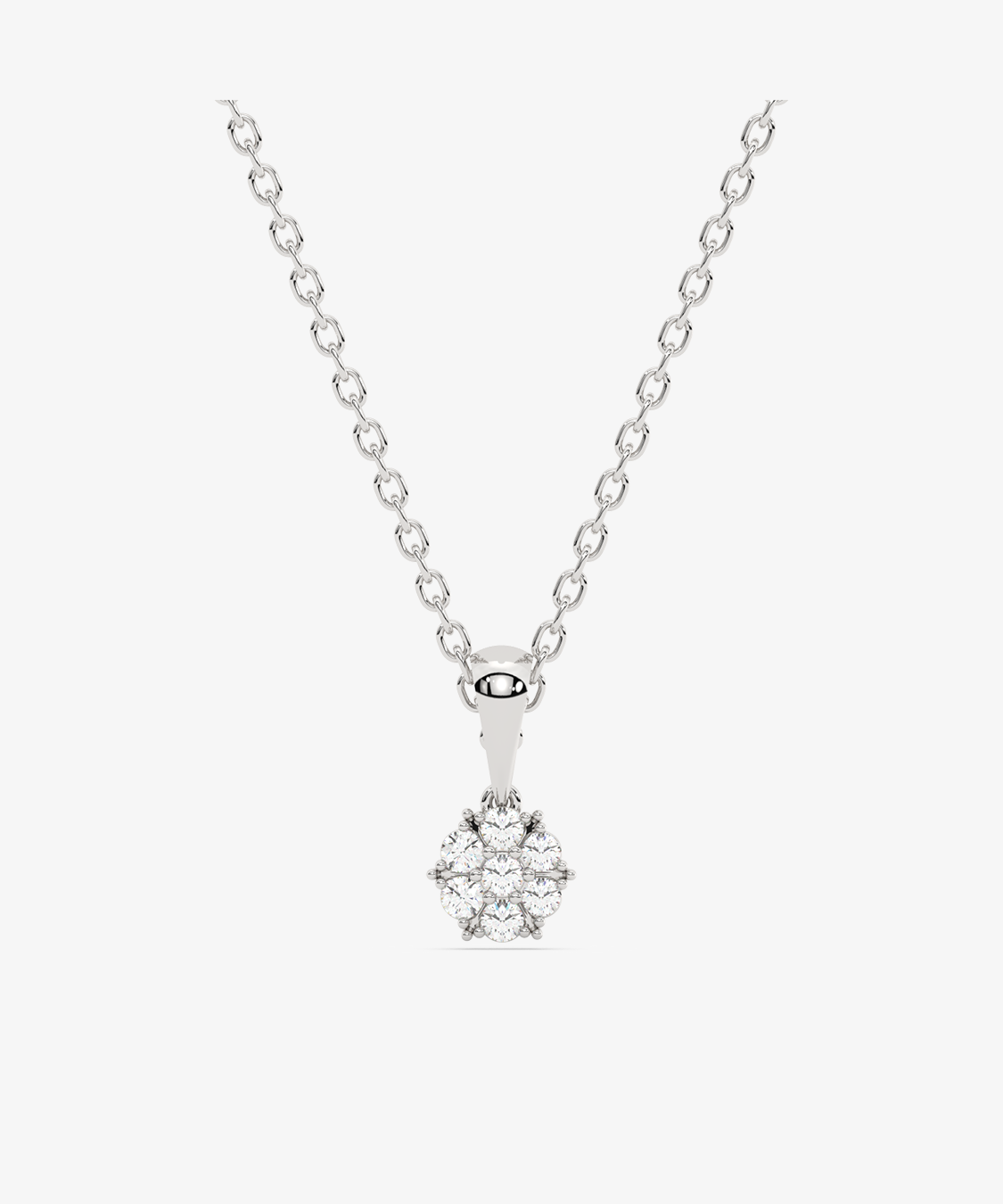 Srebrna necklace z zawieszką z brylantem w eleganckim stylu dla miłośników biżuterii