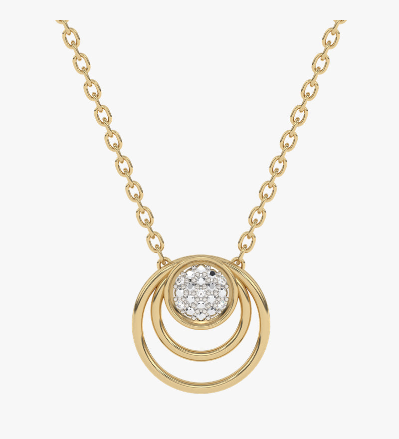 Złota zawieszka z brylantami na łańcuszku, elegancka biżuteria od Venetia Jewels