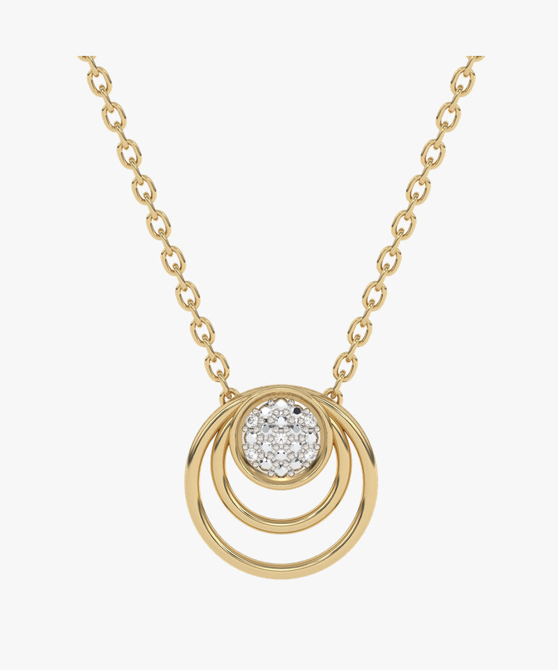 Złota zawieszka z brylantami na łańcuszku, elegancka biżuteria od Venetia Jewels