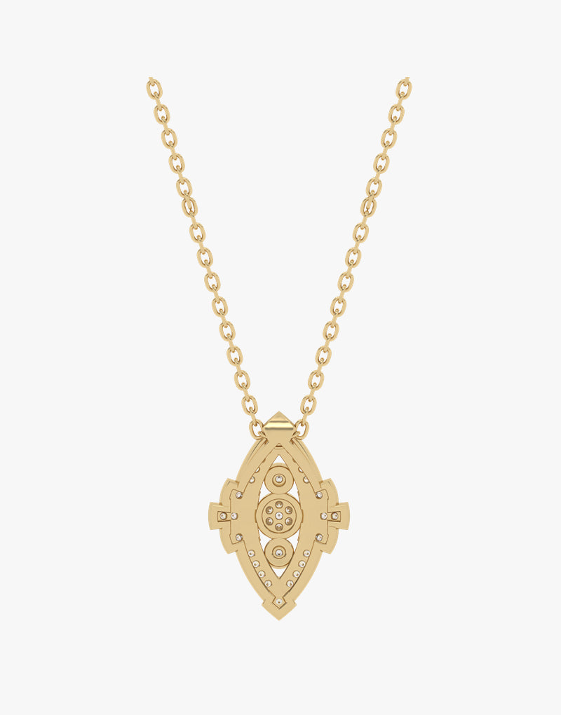 Złota zawieszka z brylantami na łańcuszku od Venetia Jewels, elegancka biżuteria na każdą okazję.