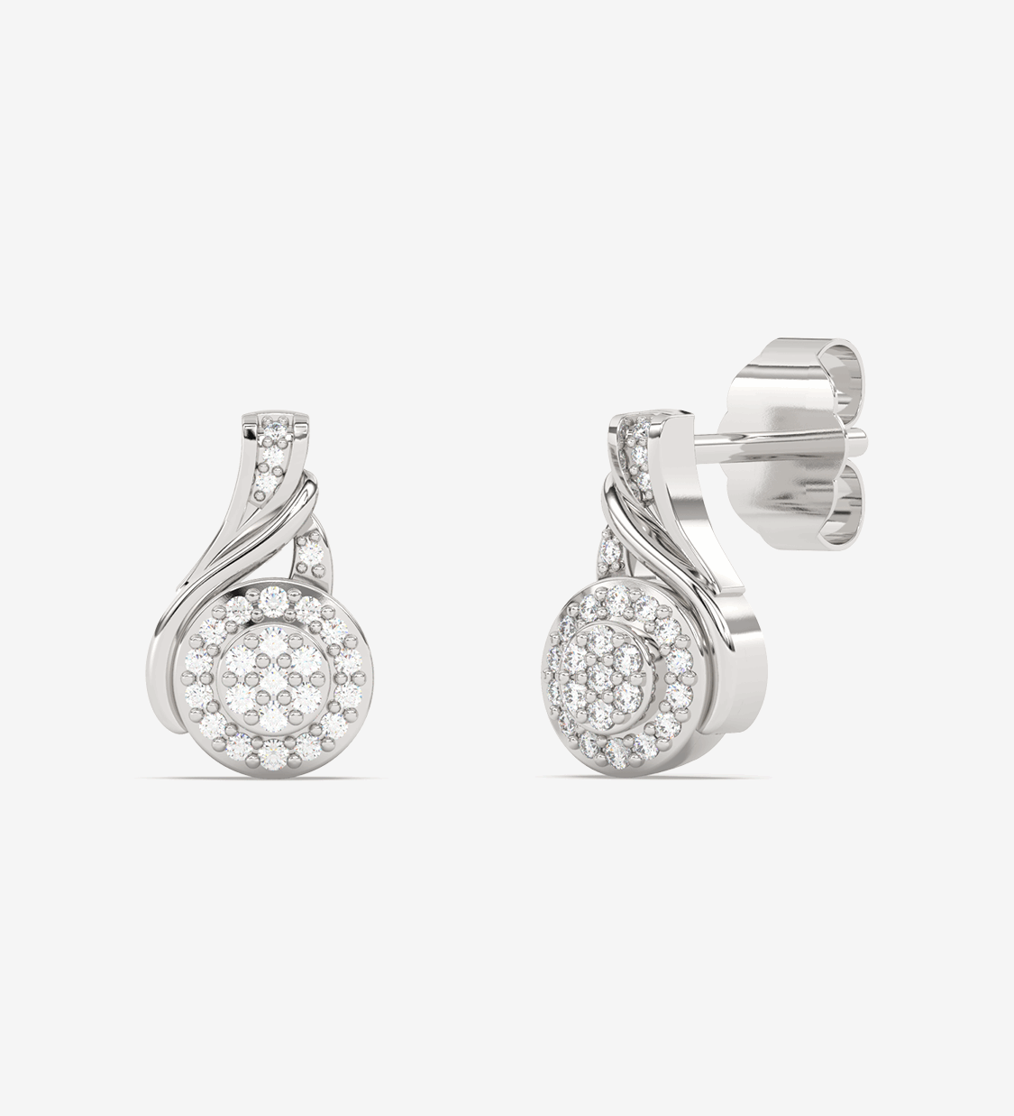 Złote kolczyki w kształcie łezek z brylantami od Venetia Jewels z eleganckim wykończeniem