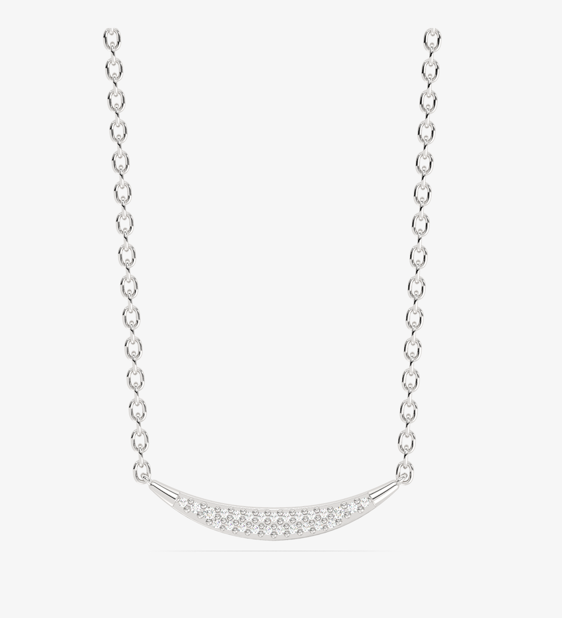 Srebrny naszyjnik z brylantami o minimalistycznym designie, idealny do codziennego noszenia