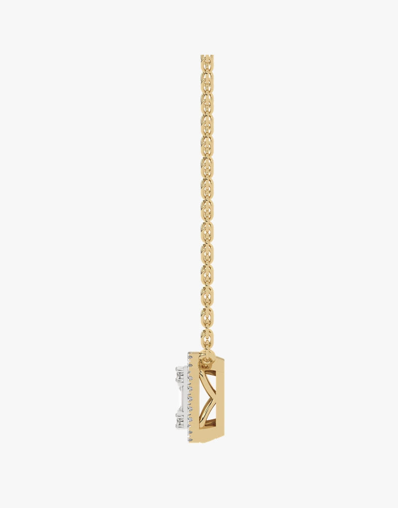 Złoty naszyjnik z brylantami VBN-8255 SOL od Venetia Jewels z eleganckim wzorem.