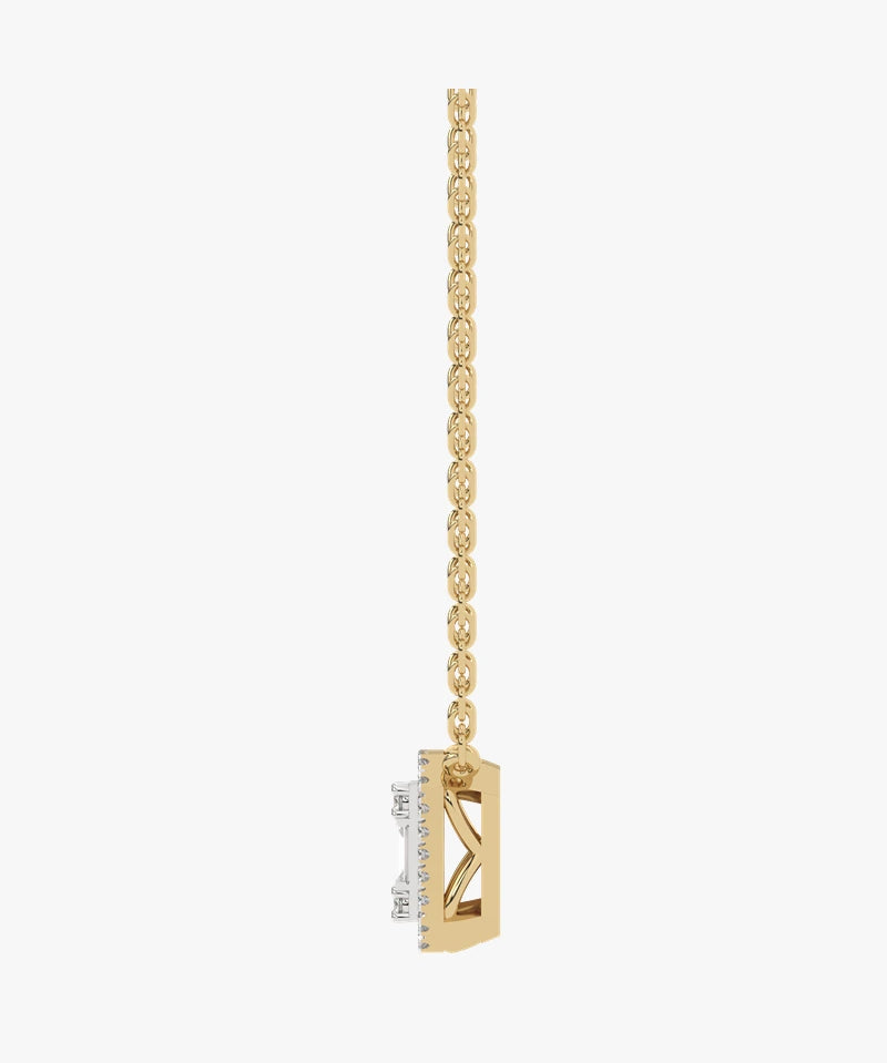 Złoty naszyjnik z brylantami VBN-8255 SOL od Venetia Jewels z eleganckim wzorem.