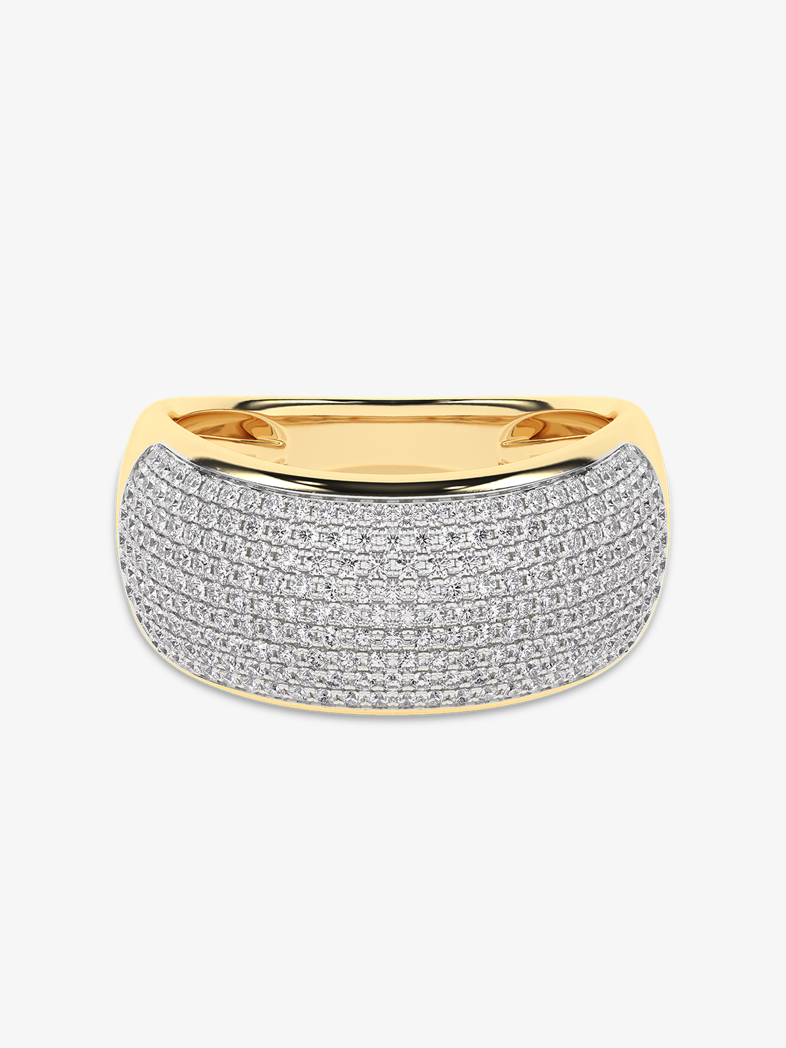 Złoty pierścionek z brylantami od Venetia Jewels, elegancki i efektowny dodatek na każdą okazję