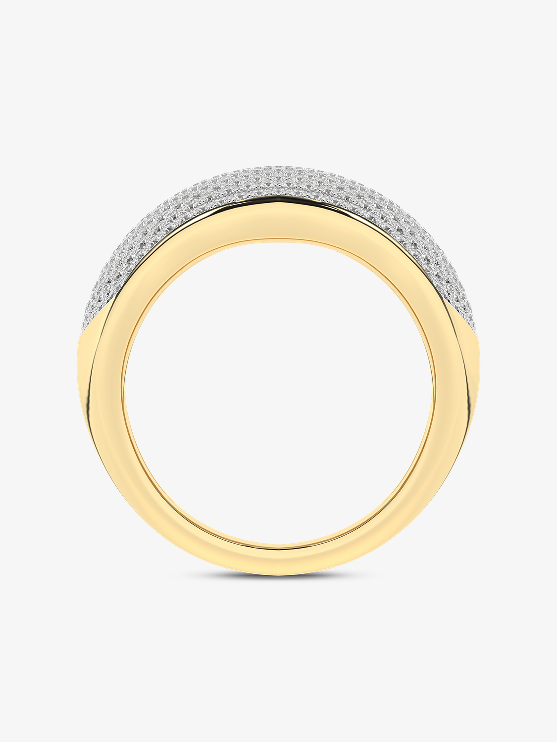 Złoty pierścionek z brylantami o eleganckim wzornictwie od Venetia Jewels