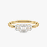 Złoty pierścionek z brylantami od Venetia Jewels, elegancki design z centralnym brylantem