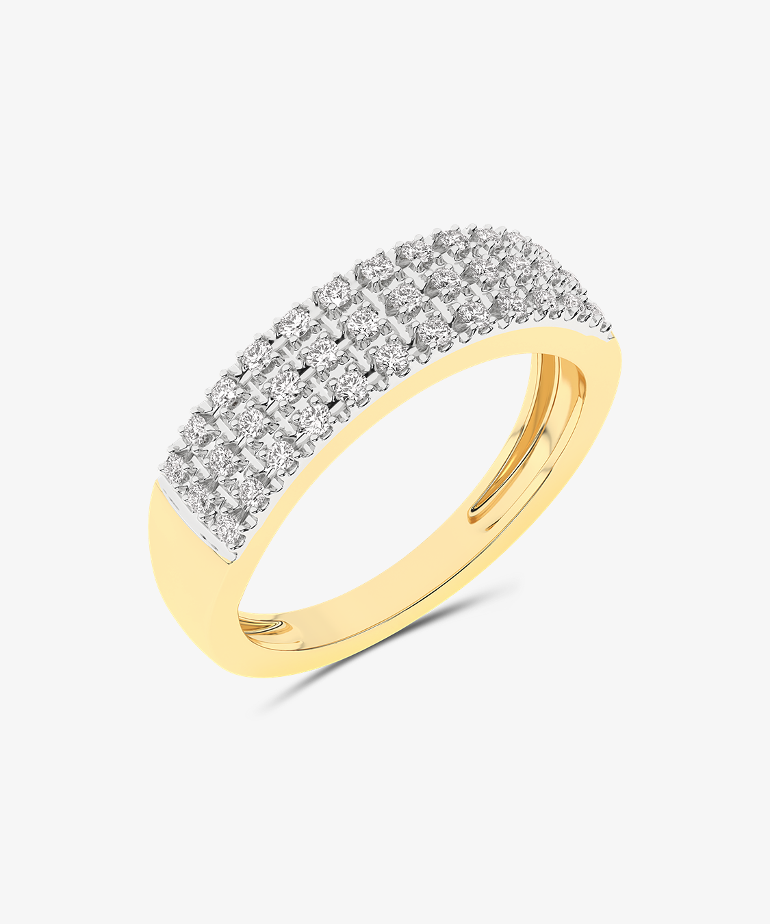 Złoty pierścionek z brylantami od Venetia Jewels, elegancki i błyszczący dodatek na każdą okazję