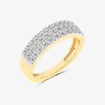 Złoty pierścionek z brylantami od Venetia Jewels, elegancki i błyszczący dodatek na każdą okazję