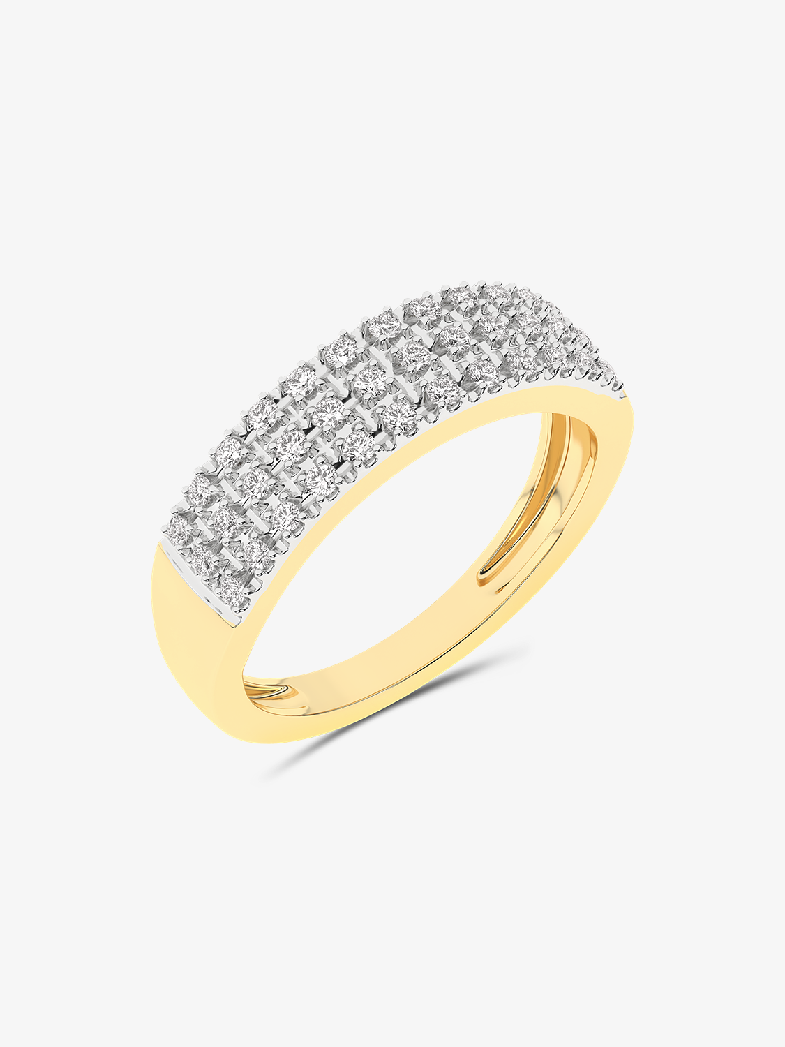 Złoty pierścionek z brylantami od Venetia Jewels, elegancki i błyszczący dodatek na każdą okazję