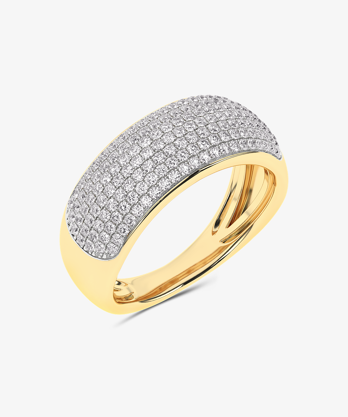 Złoty pierścionek z brylantami od Venetia Jewels z eleganckim, błyszczącym designem