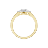 Złoty pierścionek z brylantami z eleganckim wykończeniem od Venetia Jewels