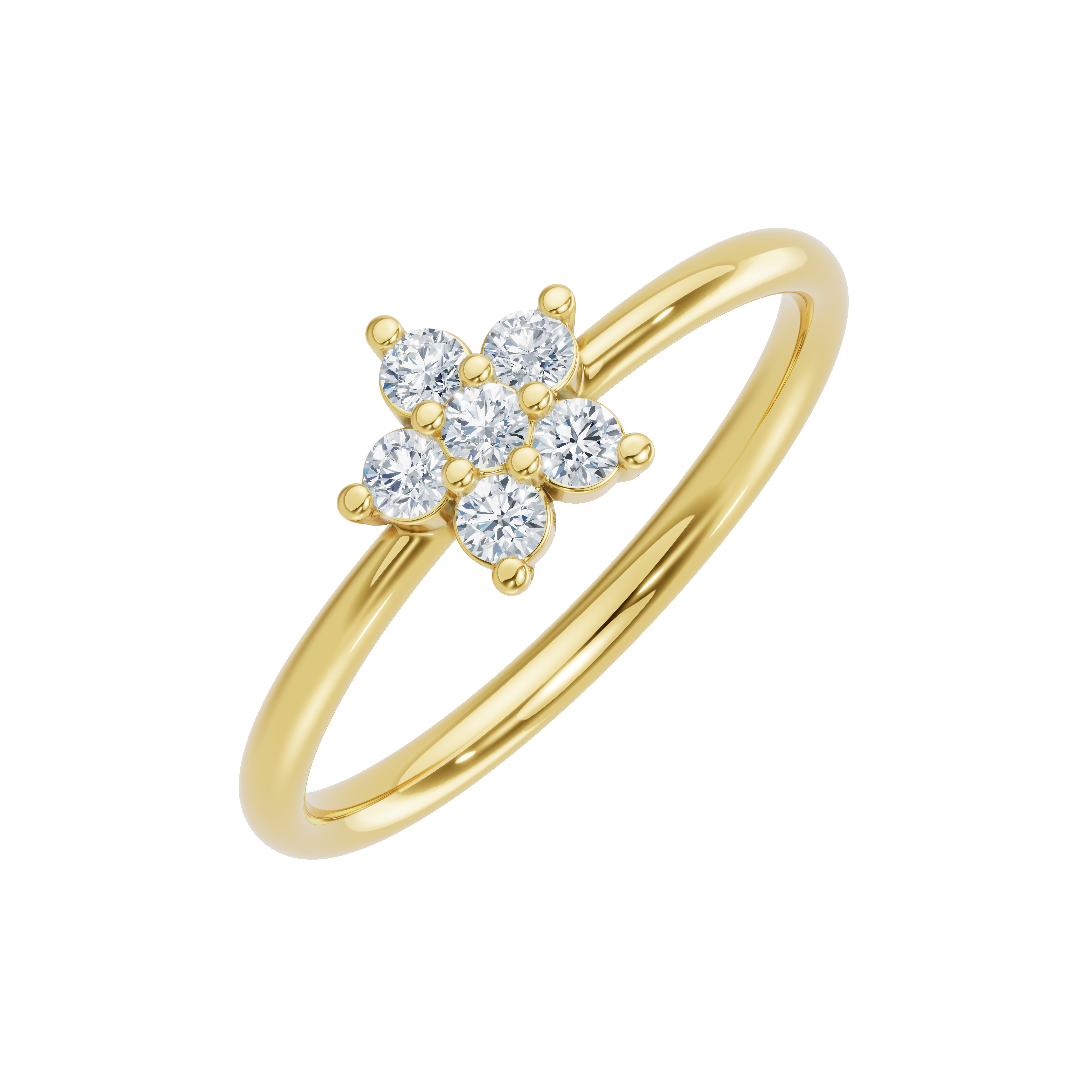 Złoty pierścionek z brylantami o eleganckim designie, idealny na specjalne okazje