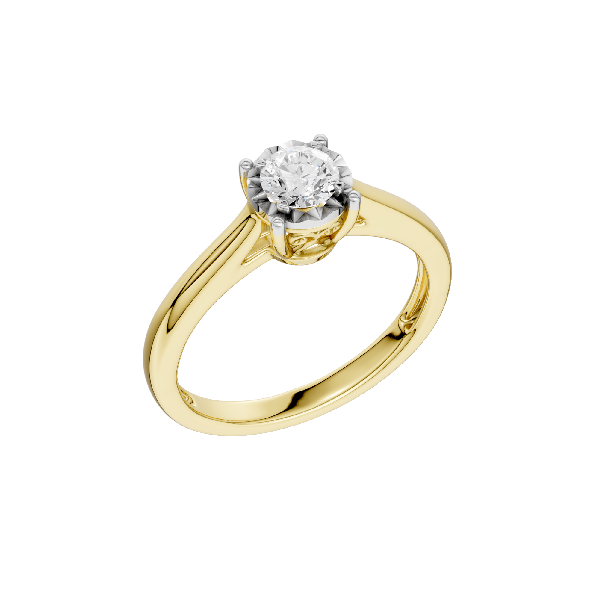 Złoty pierścionek z brylantem od Venetia Jewels, elegancka biżuteria na specjalne okazje