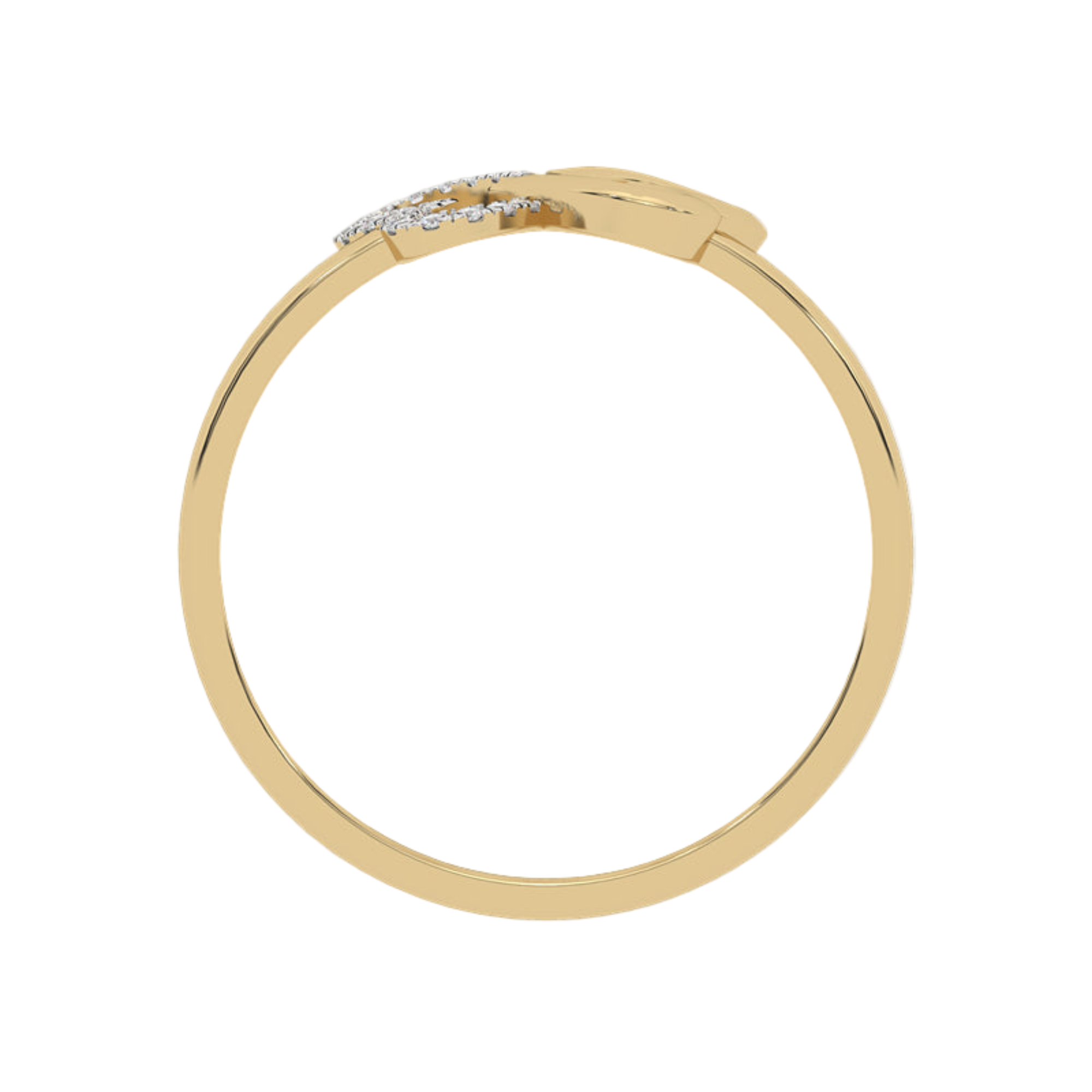 Złoty pierścionek z motylem z delikatnymi dodatkami w eleganckim stylu