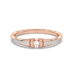 Złoty pierścionek z pół-paskami brylantów od Venetia Jewels, elegancka biżuteria na każdą okazję
