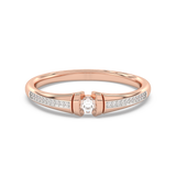 Złoty pierścionek z pół-paskami brylantów od Venetia Jewels, elegancka biżuteria na każdą okazję