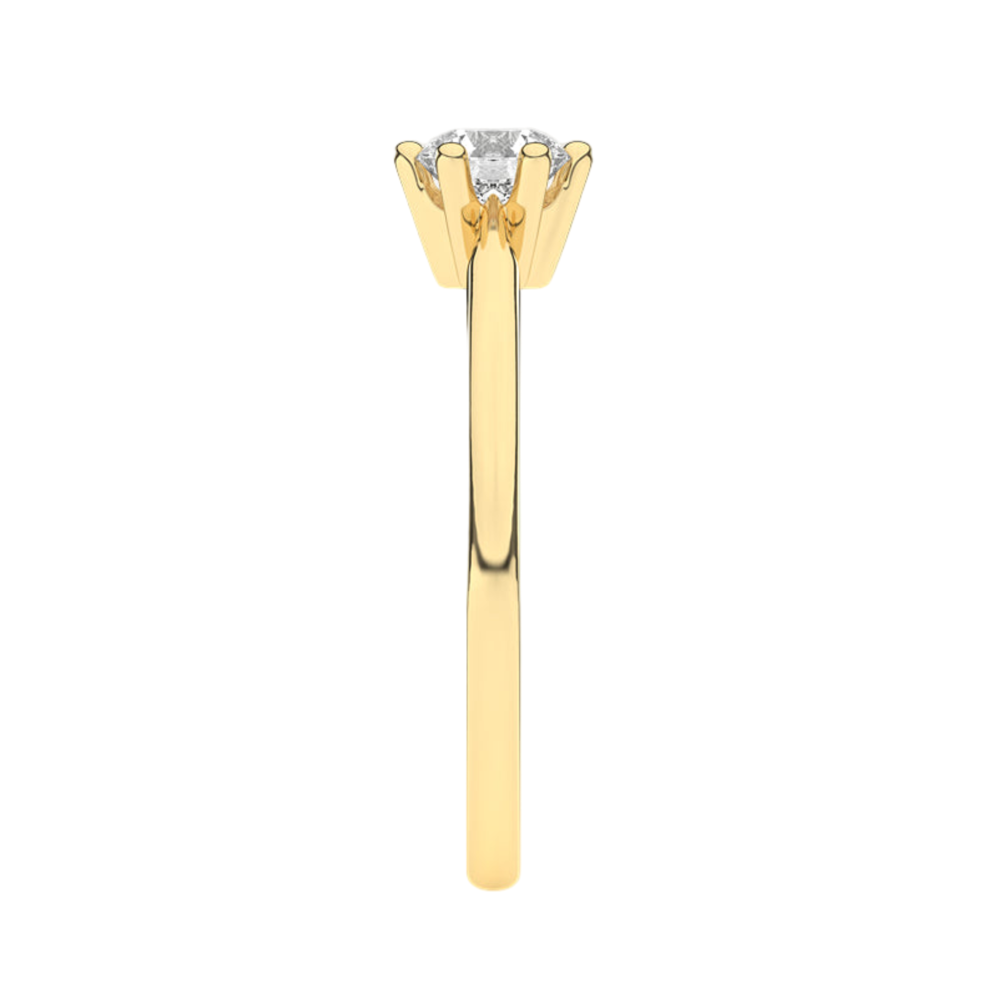 Złoty pierścionek zaręczynowy z brylantem od Venetia Jewels z eleganckim designem