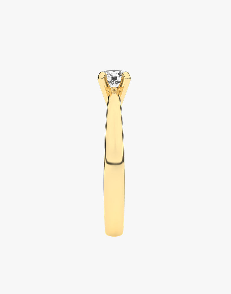 Złoty pierścionek zaręczynowy z brylantem od Venetia Jewels, elegancka biżuteria dla zakochanych
