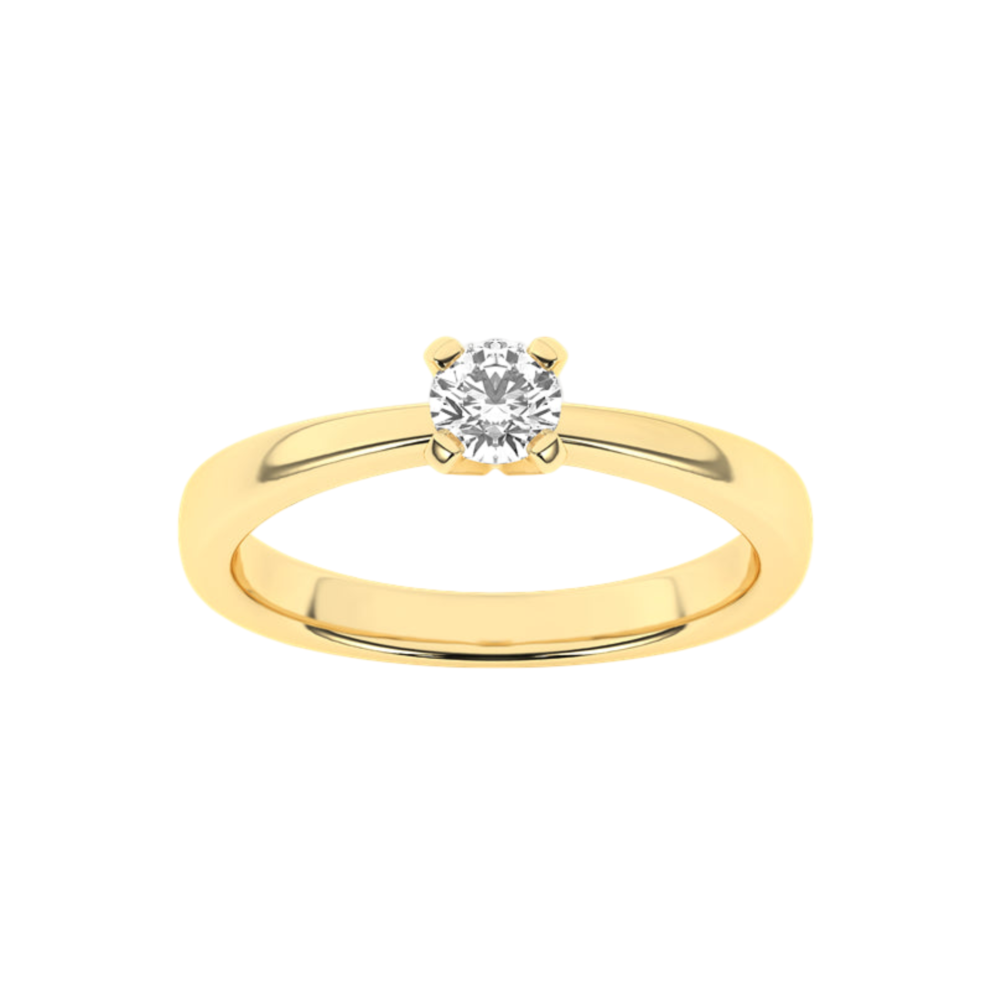 Złoty pierścionek zaręczynowy z brylantem od Venetia Jewels, elegancki i ponadczasowy design