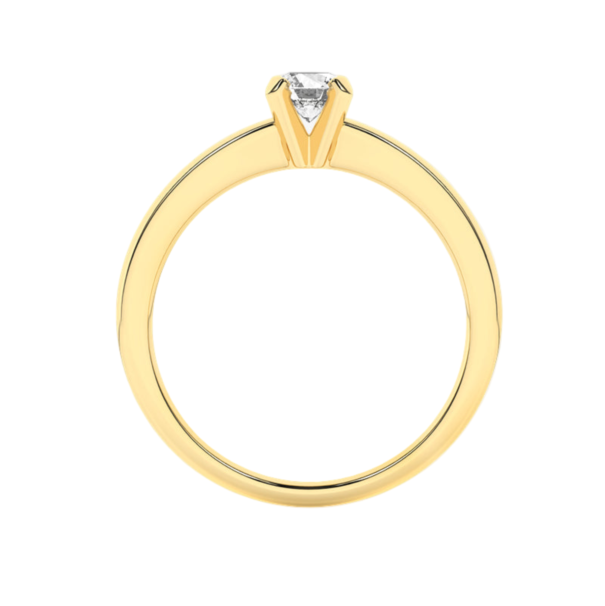 Złoty pierścionek zaręczynowy z brylantem o eleganckim designie, idealny na specjalne okazje