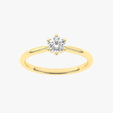 Złoty pierścionek zaręczynowy z brylantem od Venetia Jewels, elegancki i klasyczny design