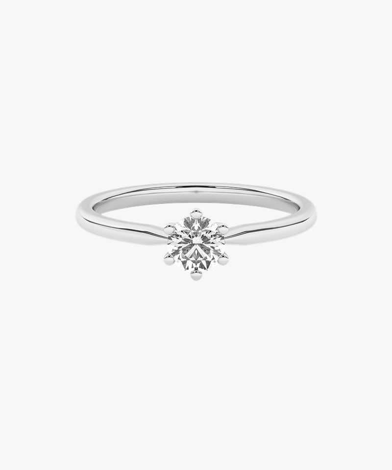 Złoty pierścionek zaręczynowy z brylantem od Venetia Jewels, elegancki i klasyczny design