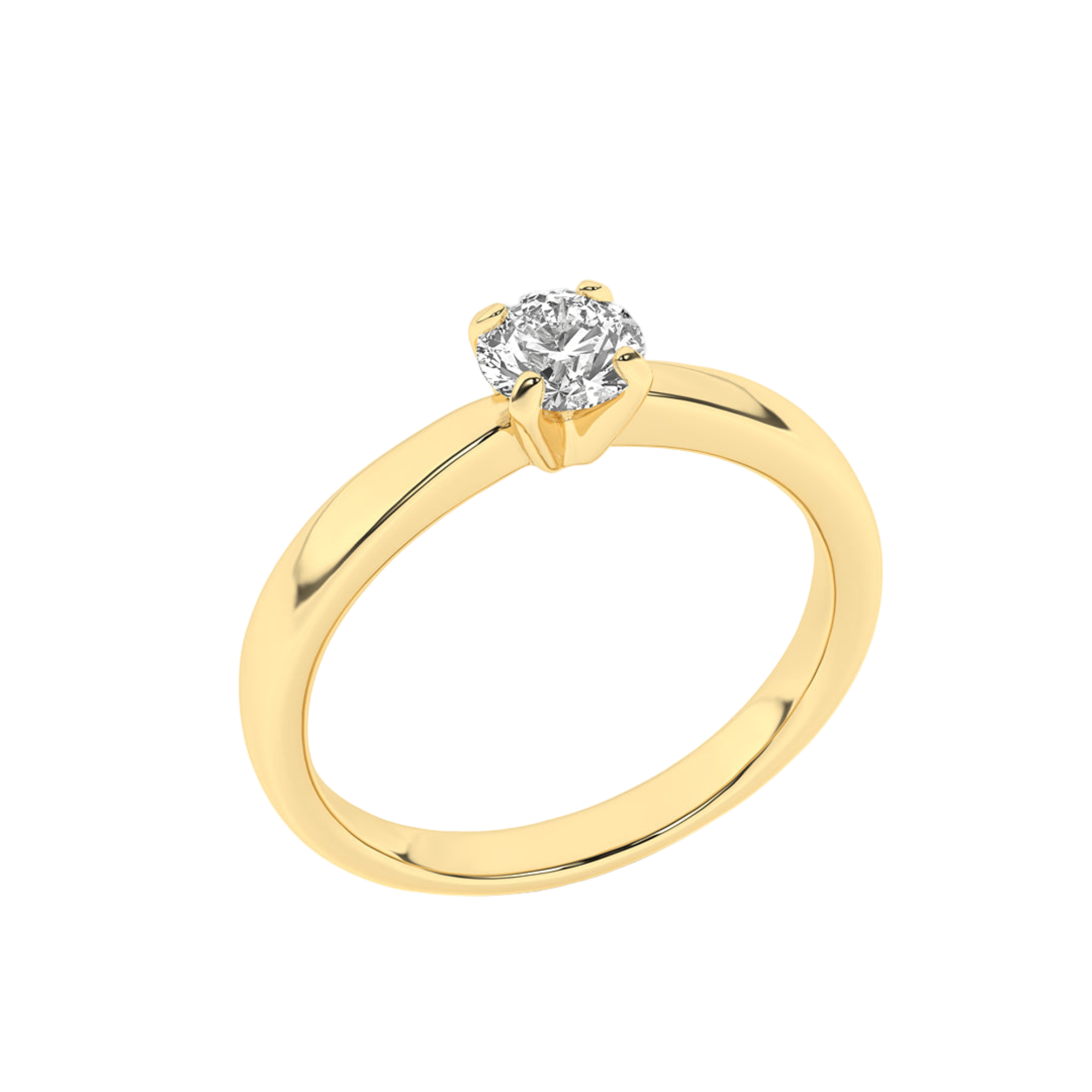 Złoty pierścionek zaręczynowy z brylantem, elegancka biżuteria od Venetia Jewels