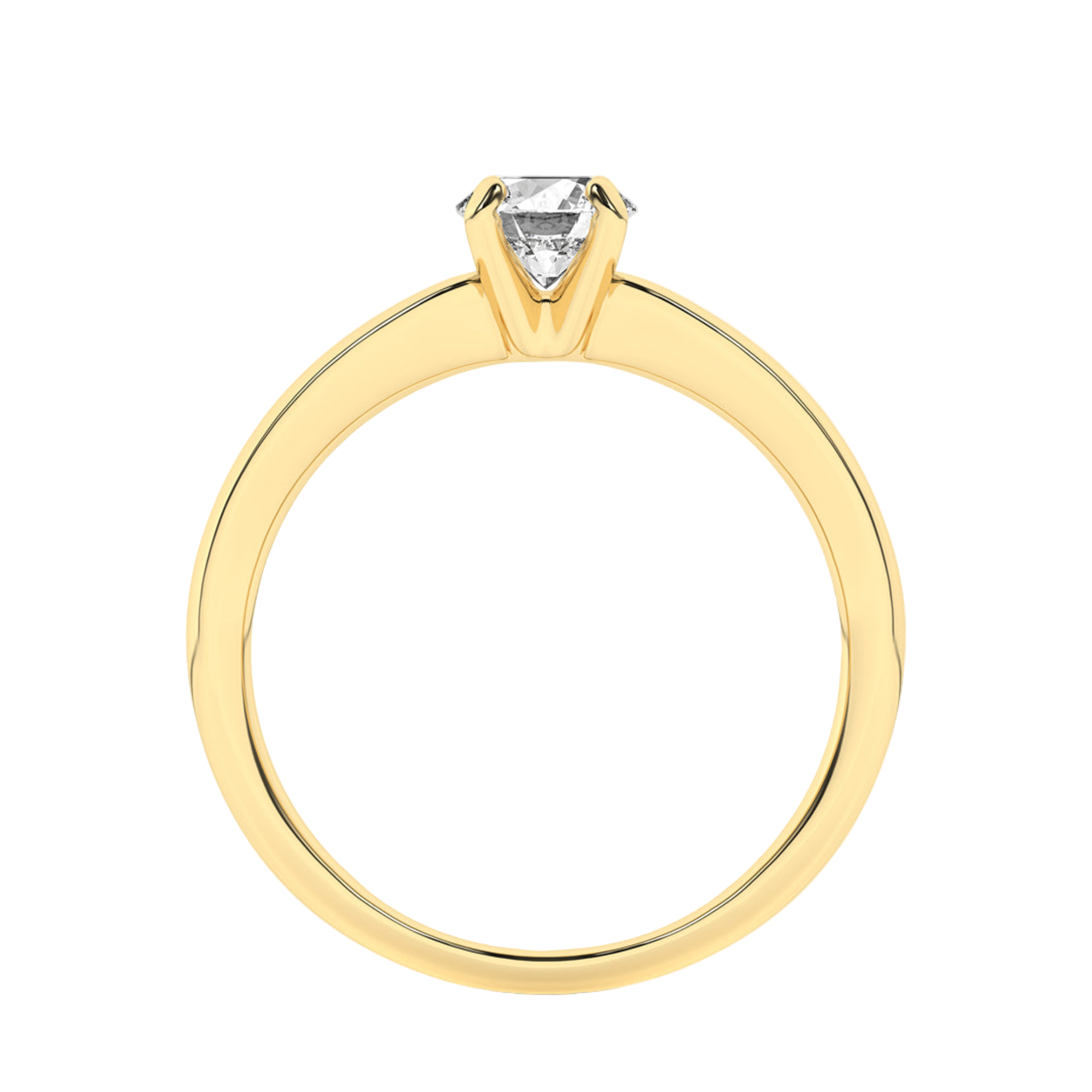 Złoty pierścionek zaręczynowy z brylantem od Venetia Jewels z eleganckim, prostym designem