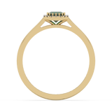 Złoty pierścionek ze szmaragdem, elegancka biżuteria od Venetia Jewels z wykwintnym wykończeniem