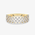 Złoty sygnet z brylantami od Venetia Jewels z eleganckim wzorem i blaskiem kamieni szlachetnych