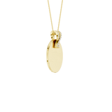 Złoty wisiorek z brylantem na złotej łańcuszku, elegancka biżuteria od Venetia Jewels